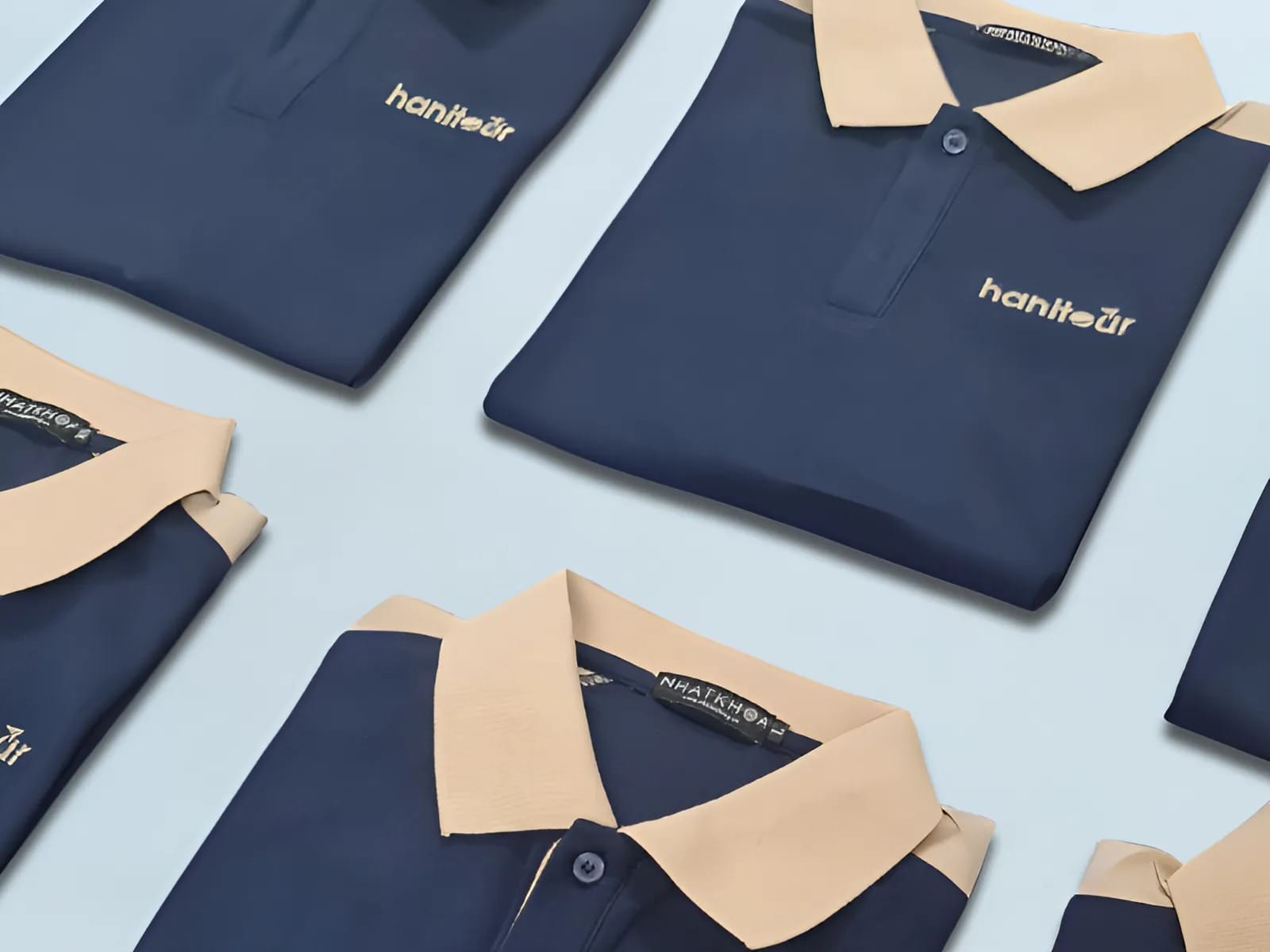 Mẫu áo polo đồng phục thực tế của Nhất Khoa