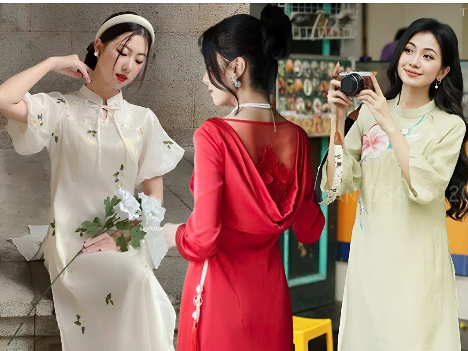 Áo dài ngày Tết cách tân ngày càng chiếm tình cảm của chị em