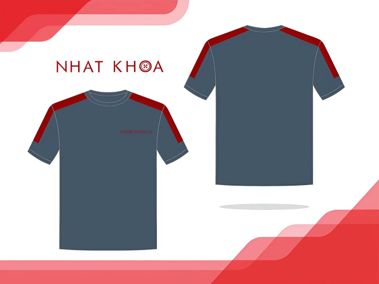Áo thun cổ tròn của Nhất Khoa nhấn mạnh chi tiết nổi bật