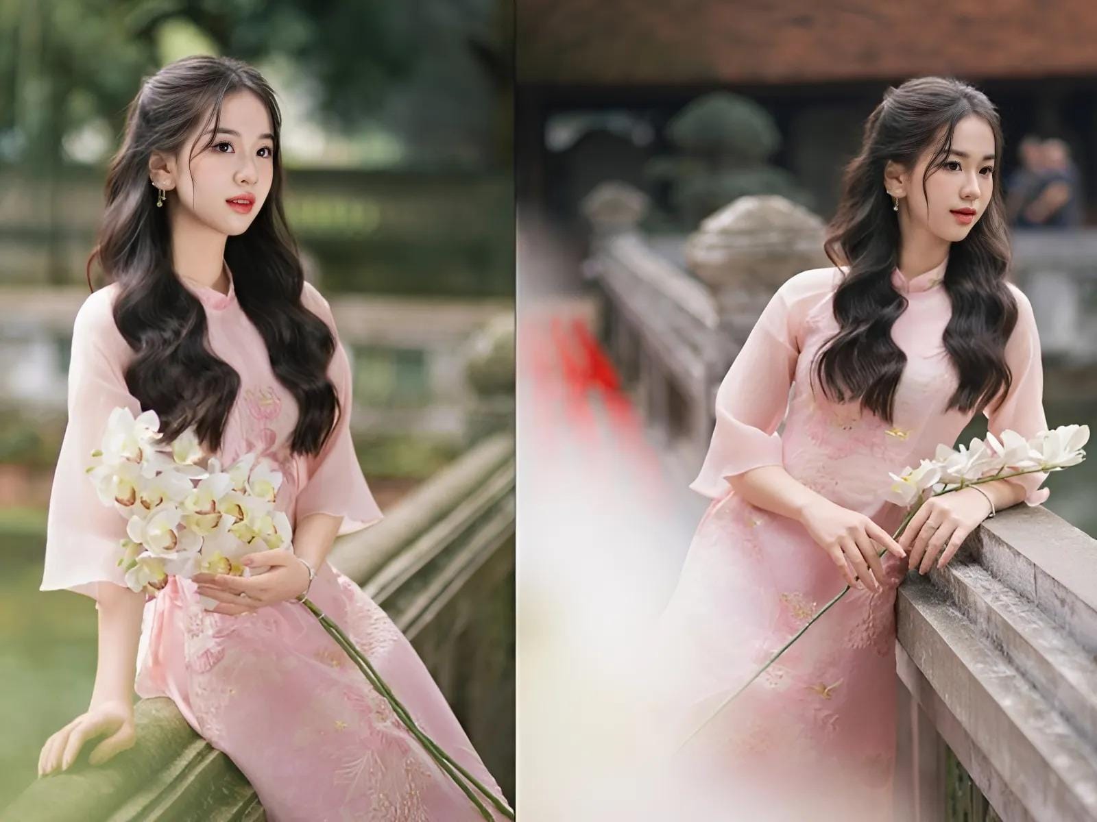 Dáng người mảnh mai nên chọn những chiếc áo dài vừa vặn