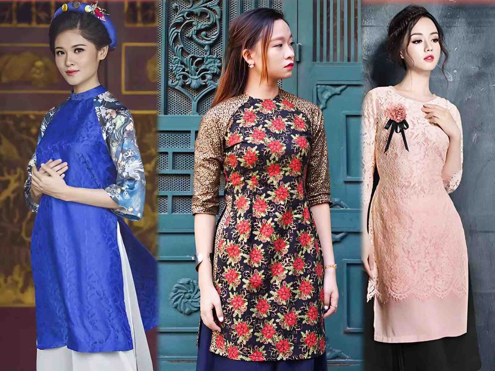 Các cô nàng "nấm lùn" nên chọn áo dài có tà ngắn trên gối