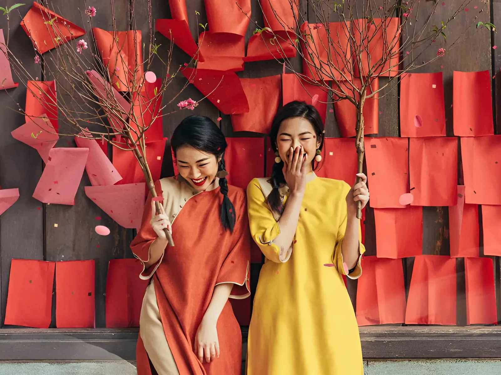 Chất liệu may tốt sẽ đảm bảo chất lượng của áo dài ngày Tết