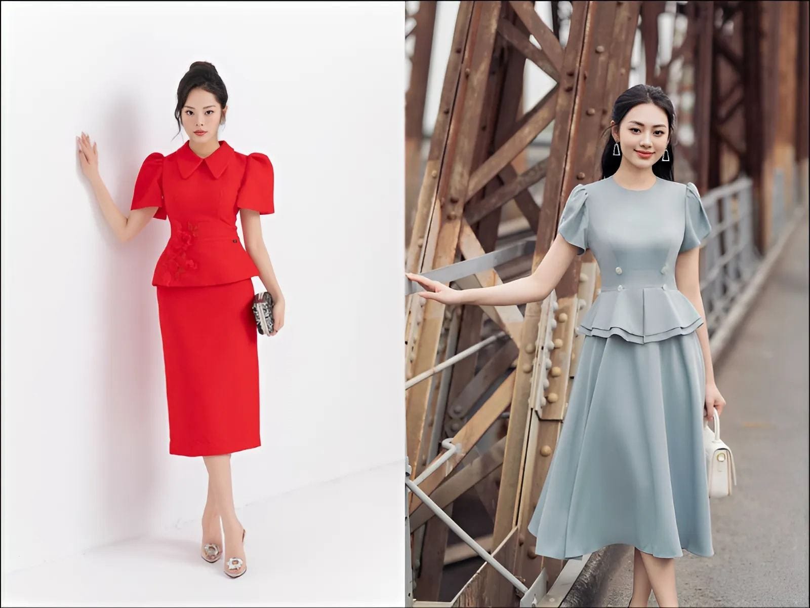 Váy Peplum khoe trọn vòng eo thọn gọn