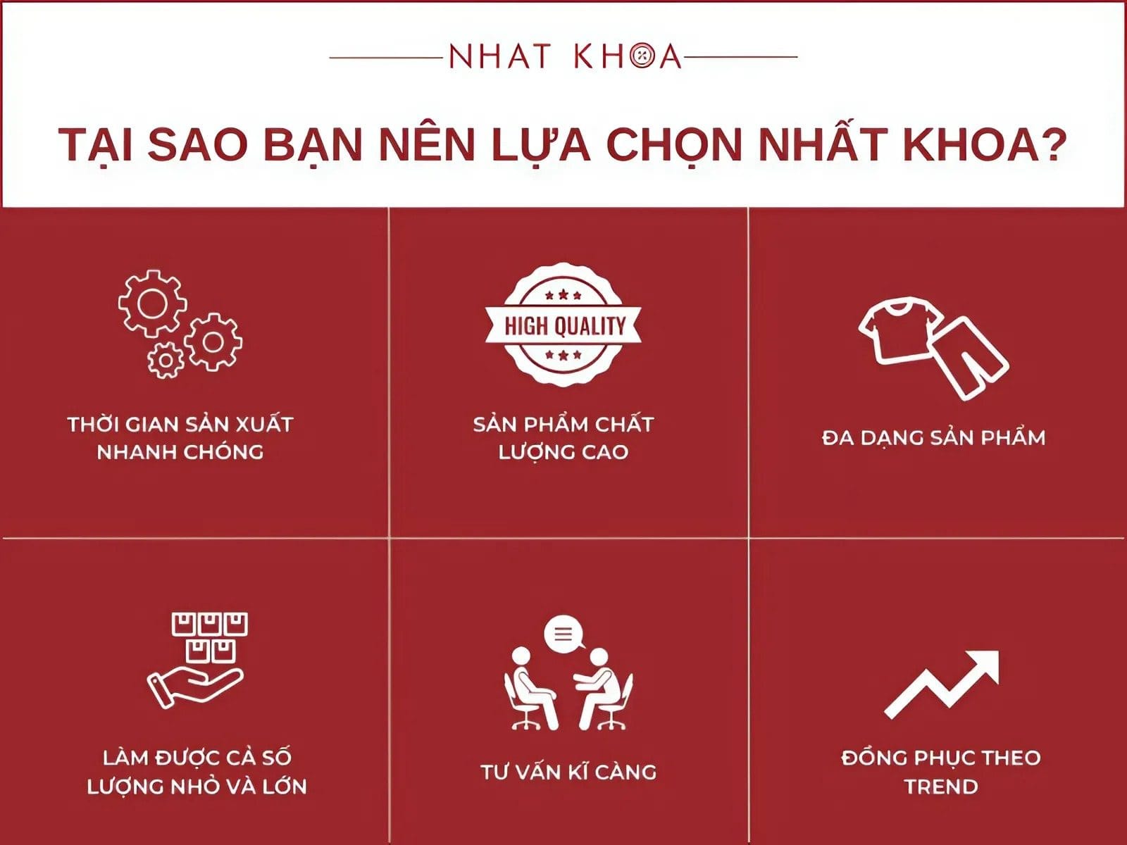 6 lý do bạn nên may các loại đồng phục tại Nhất Khoa
