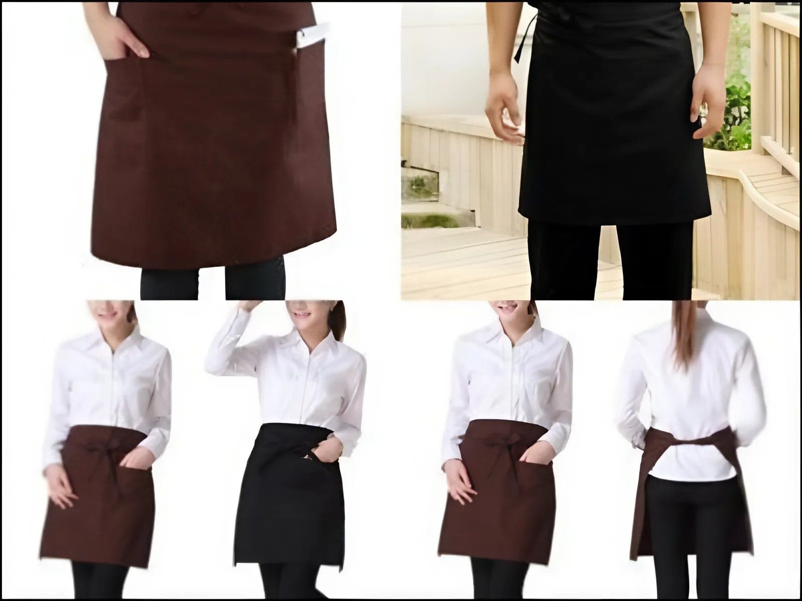 Tạp dề đồng phục ngang gọn gàng và dễ di chuyển