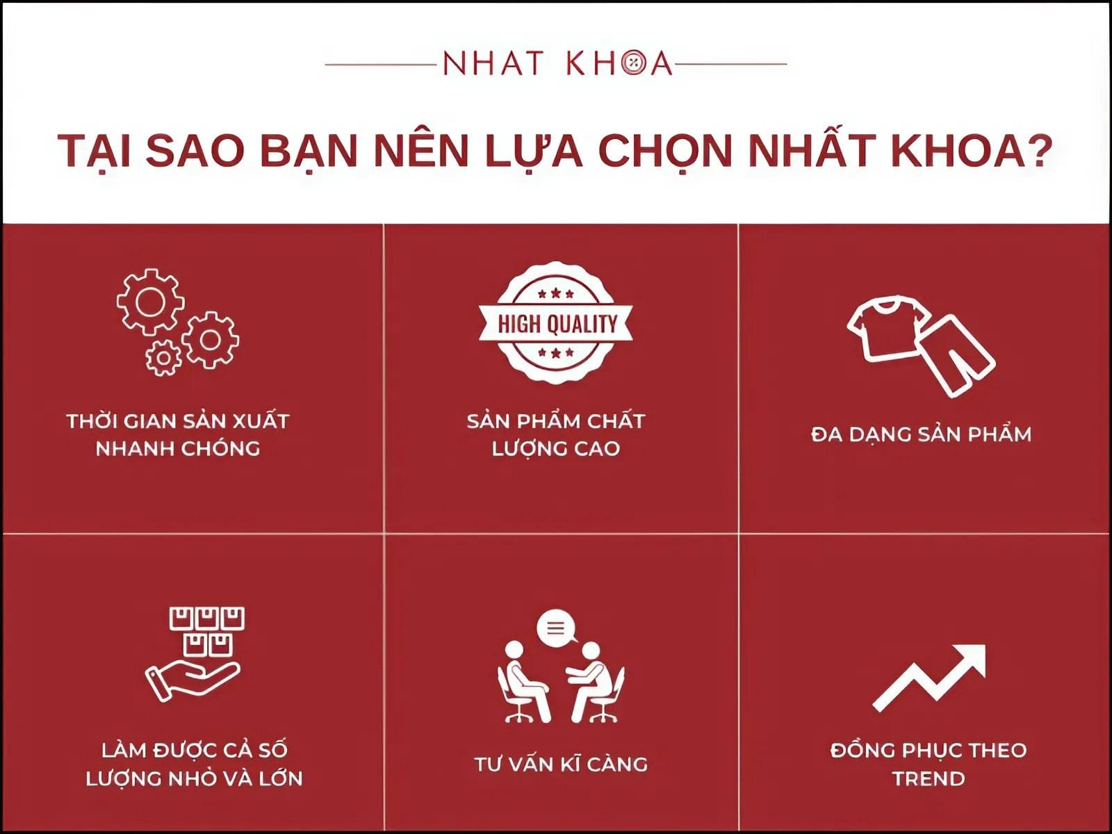 6 lý do bạn nên chọn Nhất Khoa để may đồng phục
