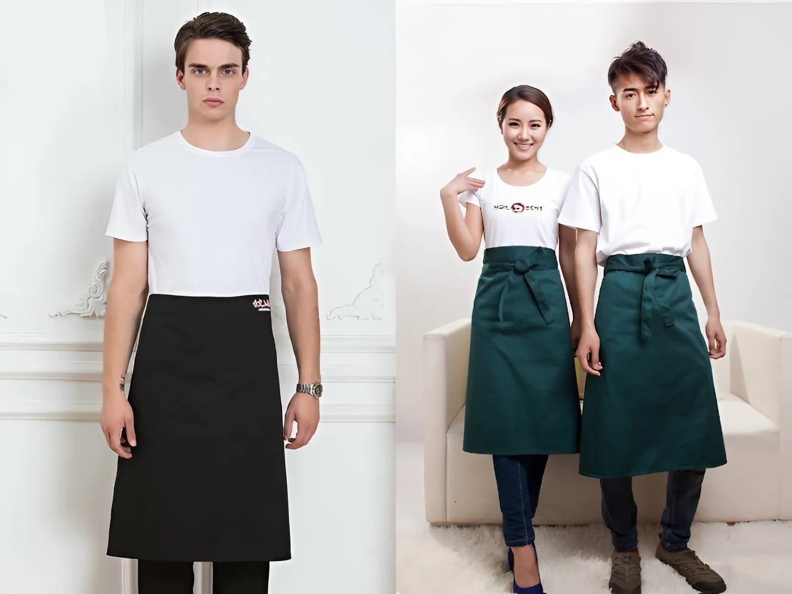 Tạp dề dạng dài có độ che phủ tốt