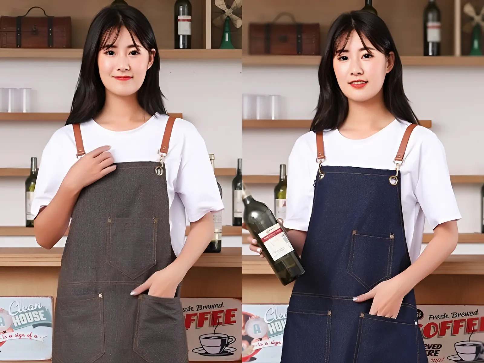 Tạp dề quán cà phê được nhiều quán đầu tư chất liệu