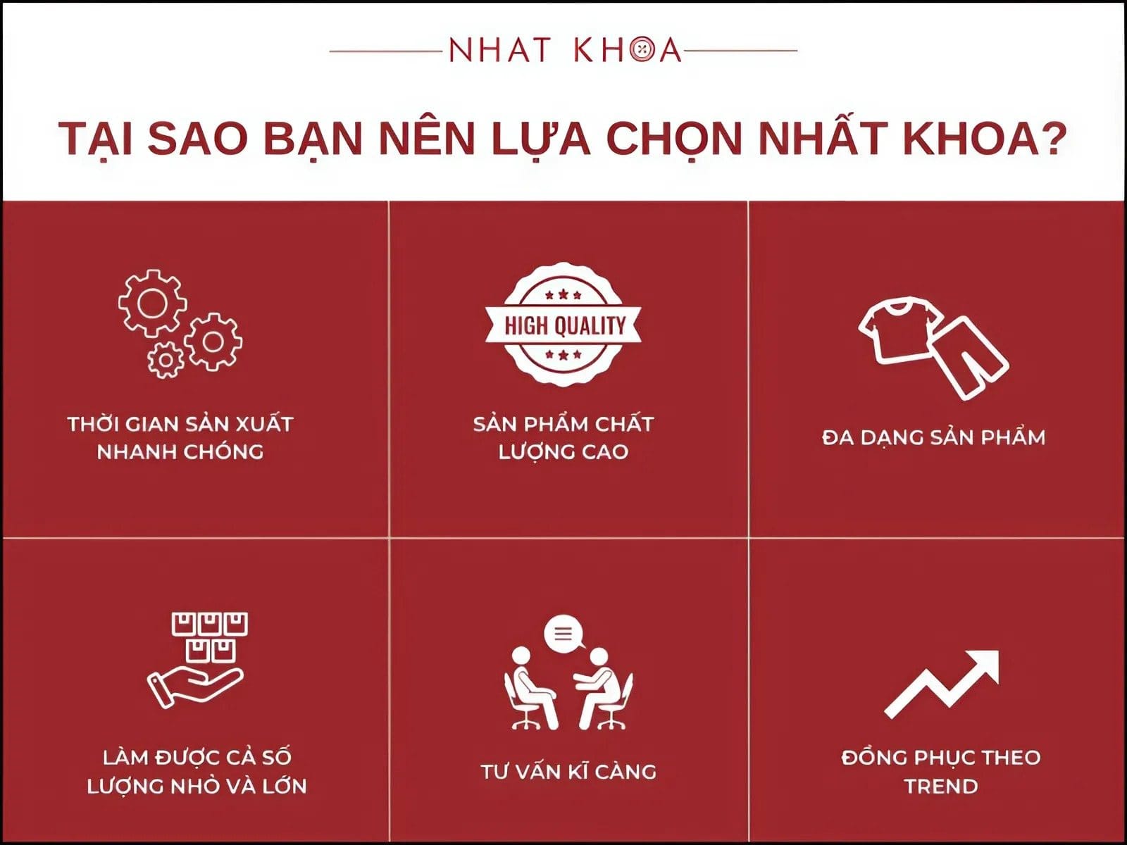 6 lý do bạn nên chọn Nhất Khoa để may áo đồng phục