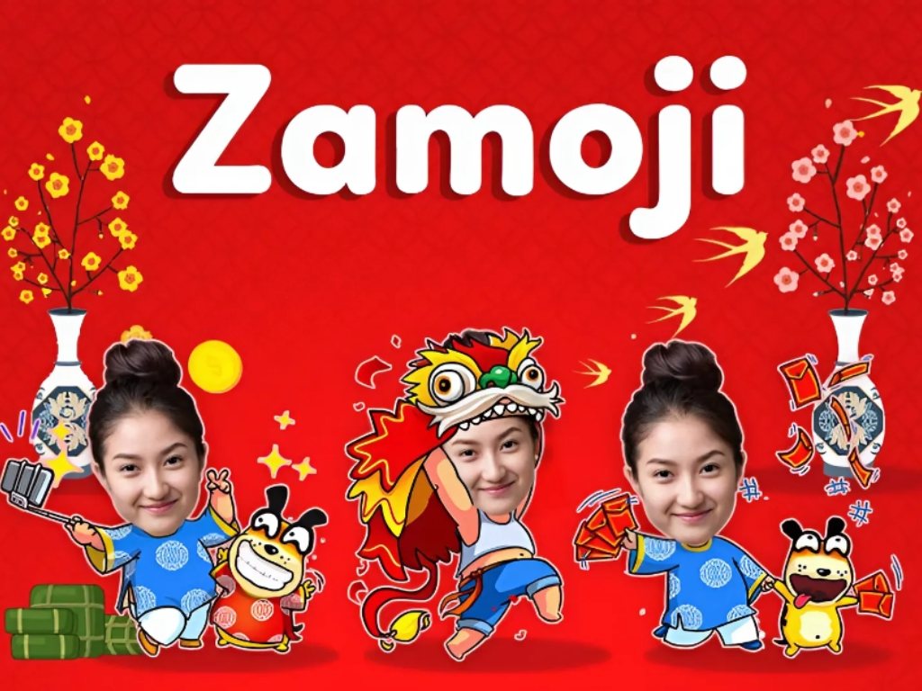 Zamoji là ứng dụng tạo sticker và ghép ảnh với những khung hình độc đáo