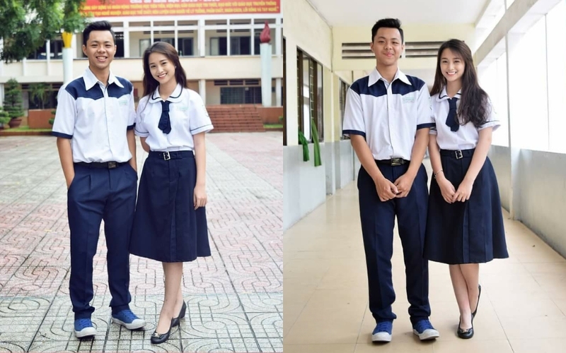 Quần tây và chân váy đồng phục trường