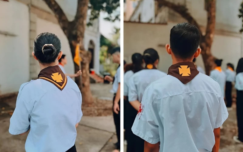 Khăn đồng phục Thiếu nhi Thánh Thể huynh trưởng có màu nâu