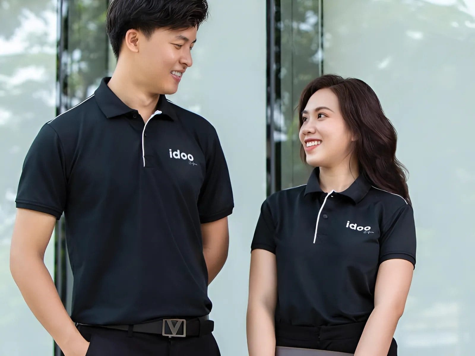 Áo thun đồng phục cá sấu dễ dàng in hoặc thêu logo lên áo