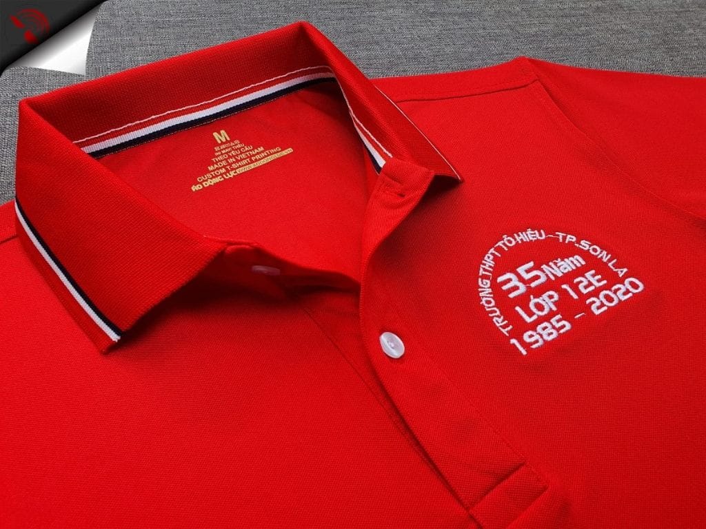 Áo polo đồng phục thêu logo trường/lớp vừa lịch sự vừa trẻ trung