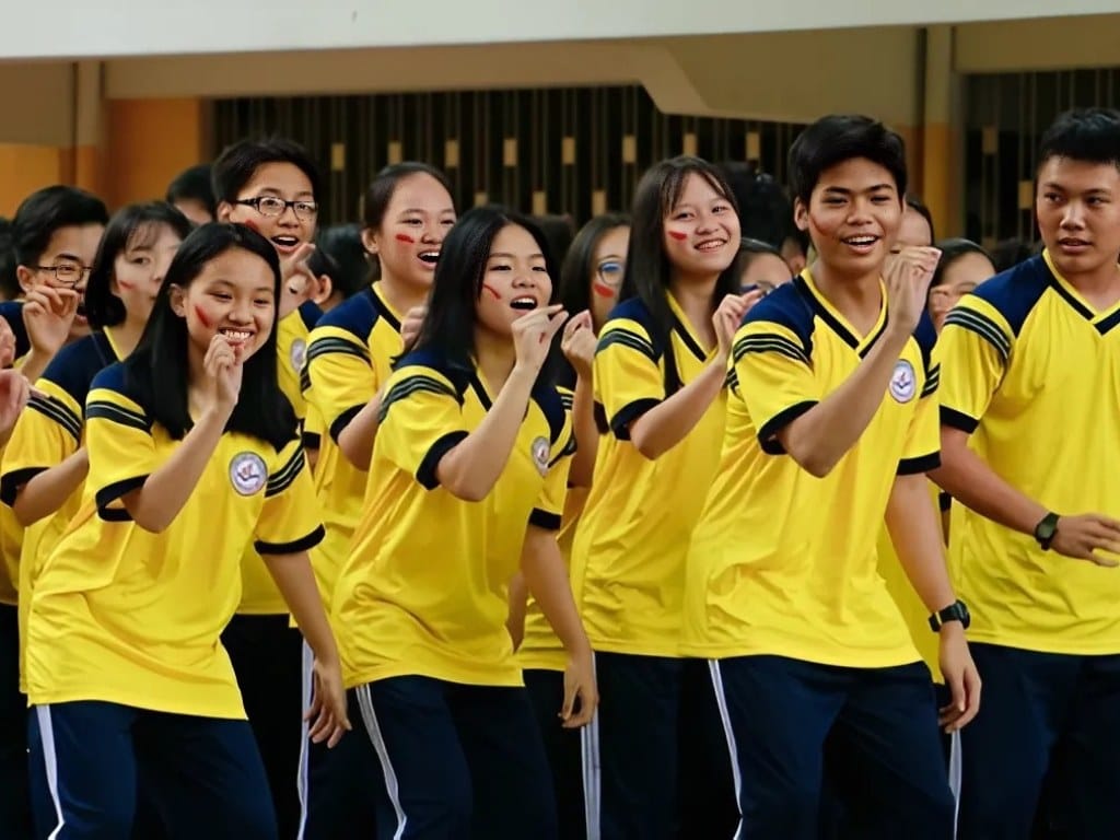 Màu sắc đồng phục thể dục học sinh nên là các màu tươi sáng