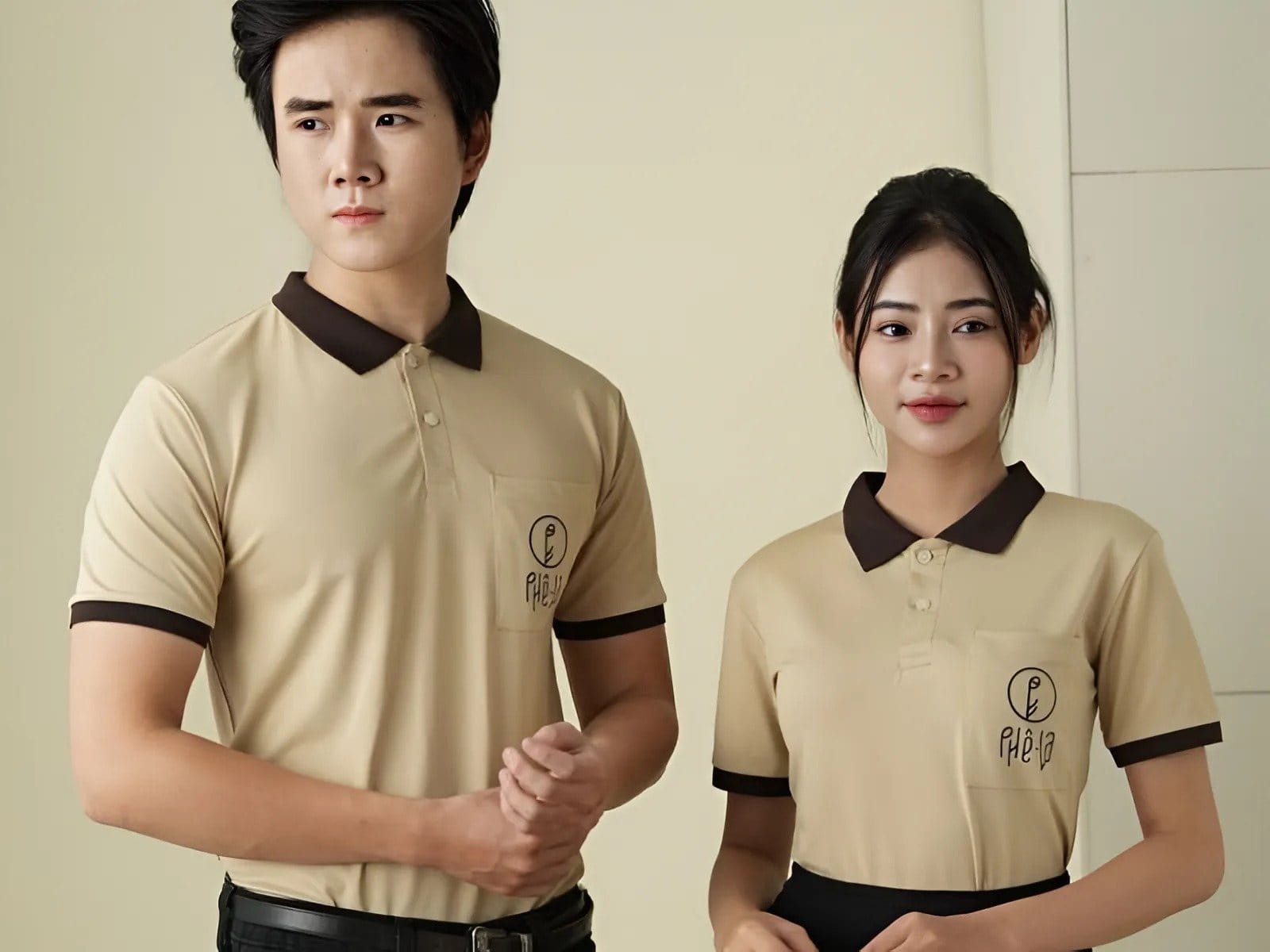 Các vị trí phổ biến logo đồng phục được đặt là ngực áo