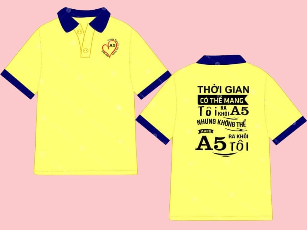 Áo đồng phục họp lớp in slogan độc đáo sẽ tạo nên điểm nhấn riêng