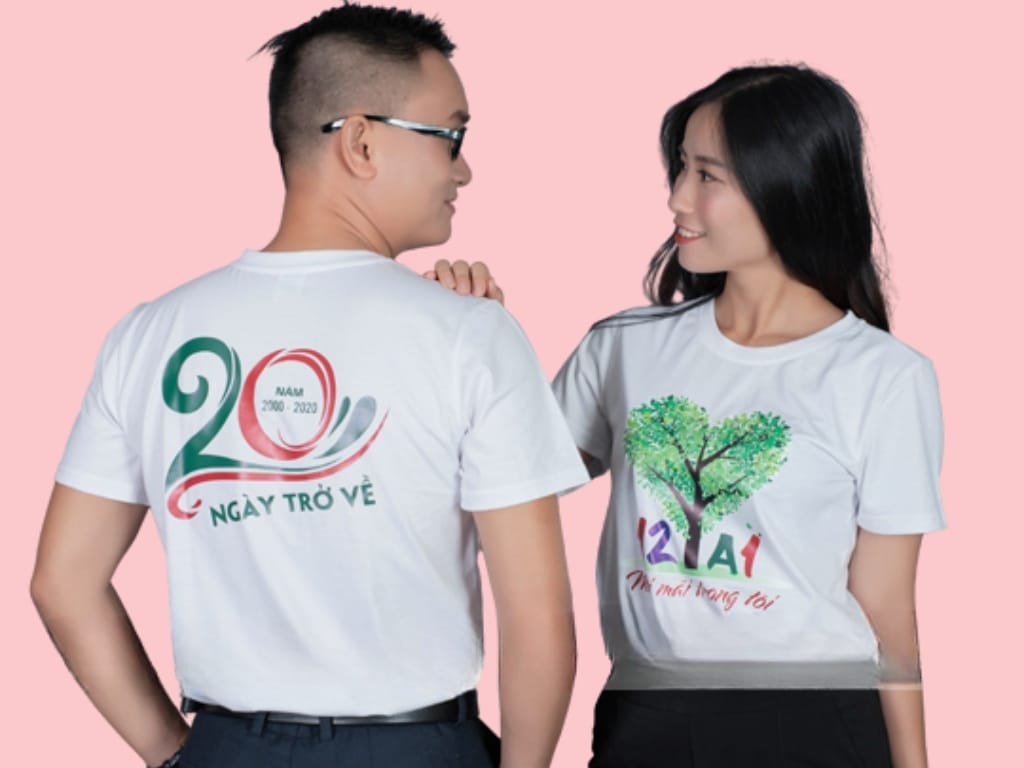 Áo thun cổ tròn là mẫu áo đồng phục họp lớp rất được ưa chuộng