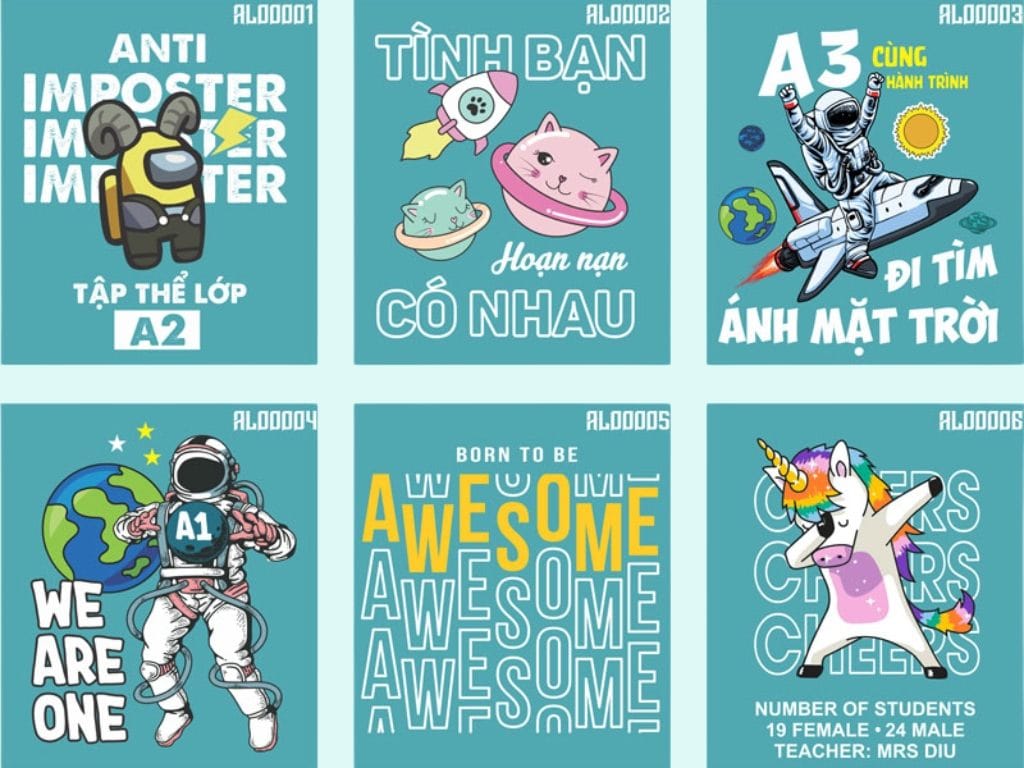 Thông điệp logo áo lớp mặt sau cần trực quan mà giúp người xem có thể hiểu ngay