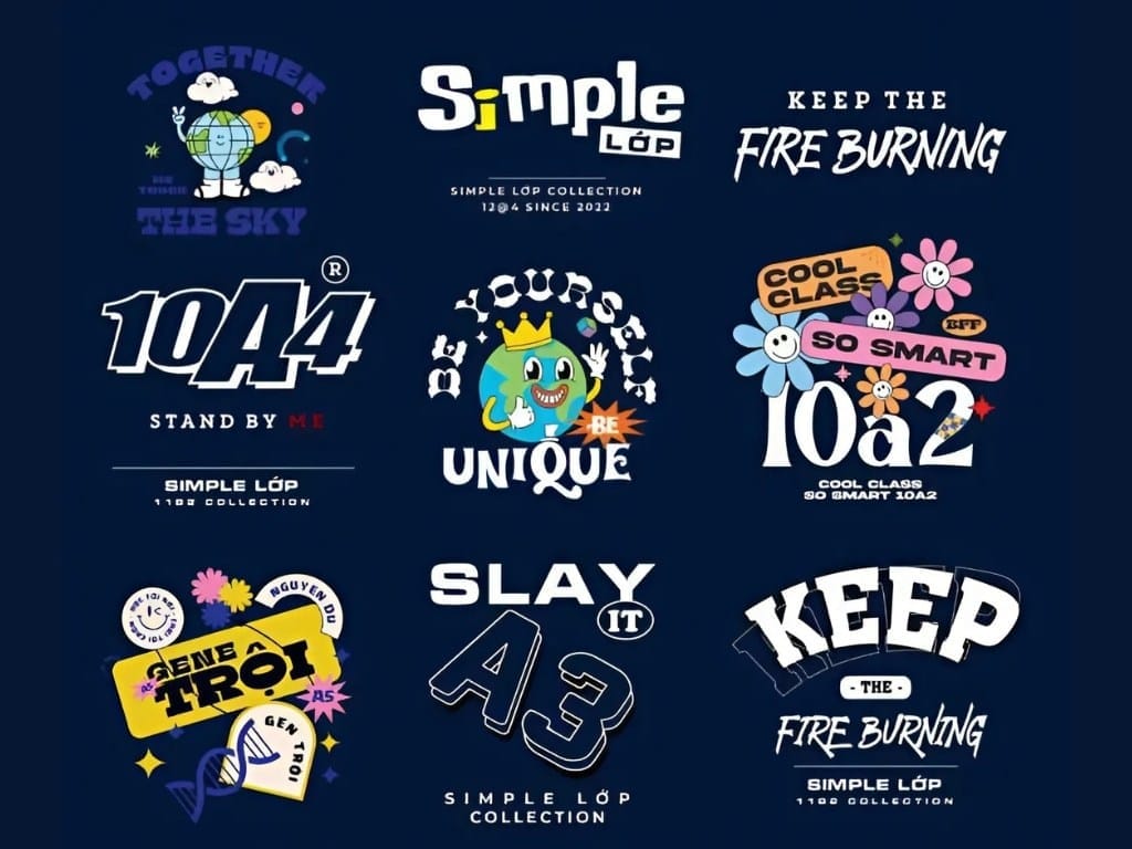 Một câu slogan hay cần được thể hiện một cách thẩm mỹ trên chiếc áo chung của cả tập thể