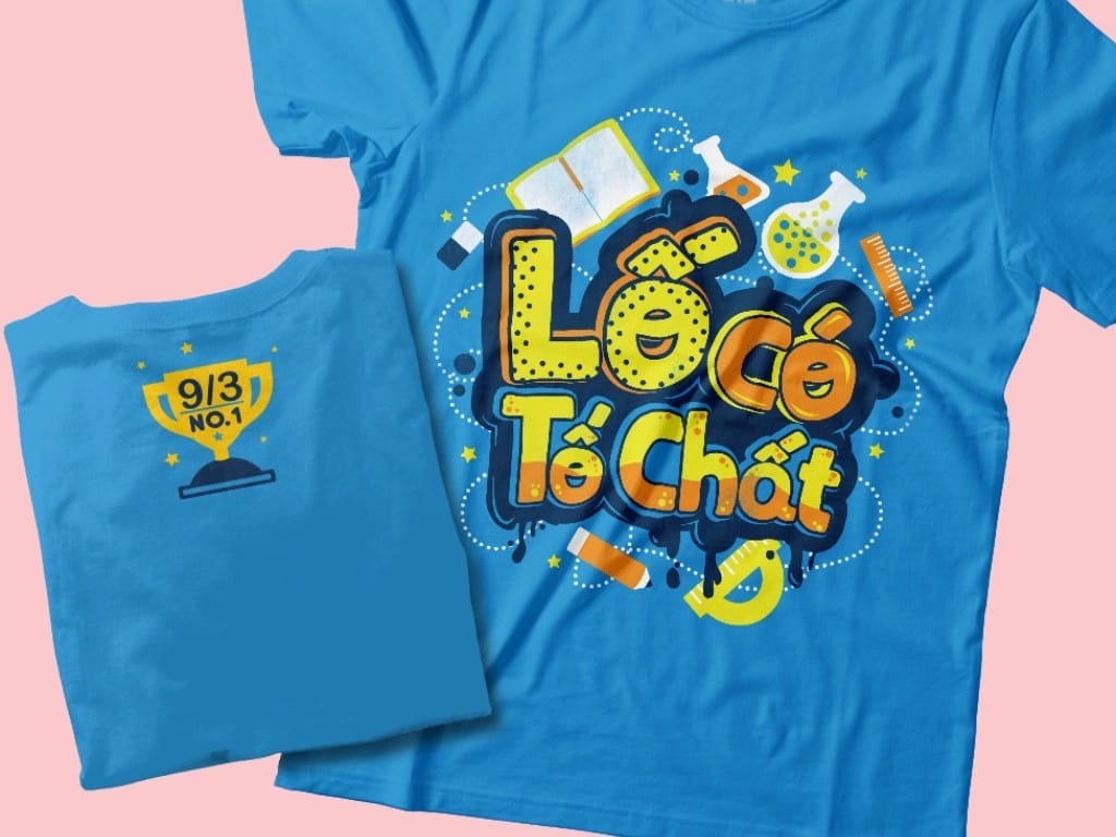 Câu slogan chất cần phải hài hòa khi được thể hiện trên chiếc đồng phục lớp