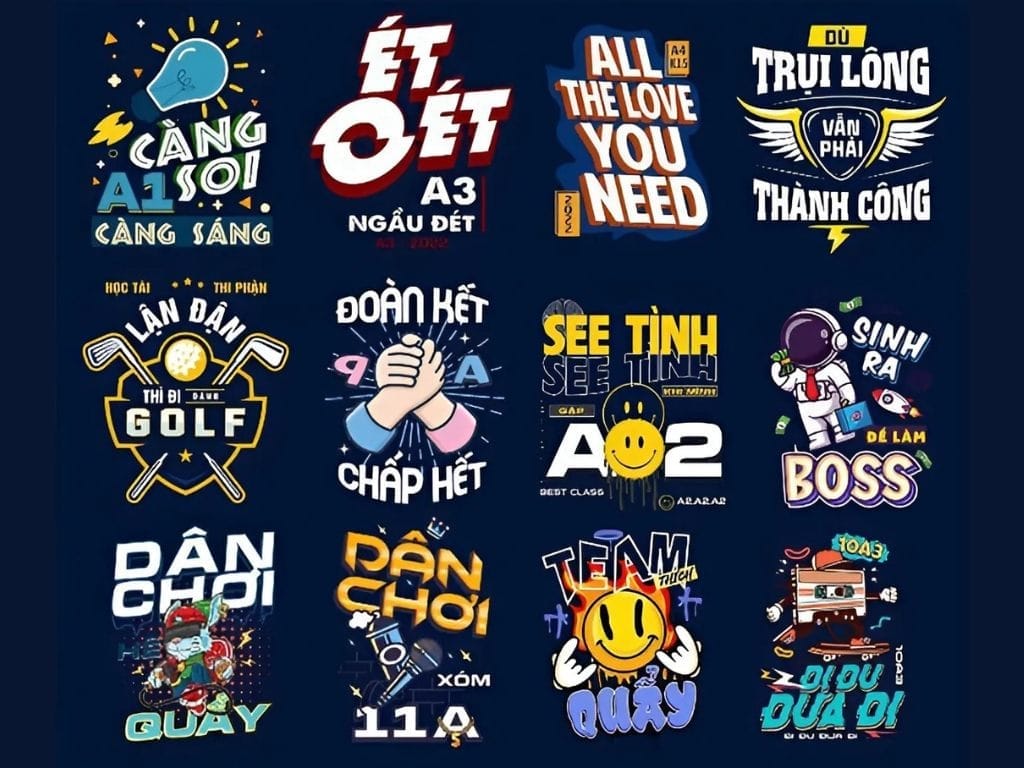 Bạn nên chọn slogan in áo font chữ dễ đọc và phù hợp với phong cách chung của áo