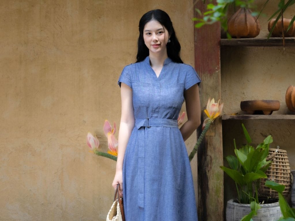 Váy liền thân/Đầm công sở đơn giản được giáo viên mầm non ưa chuộn
