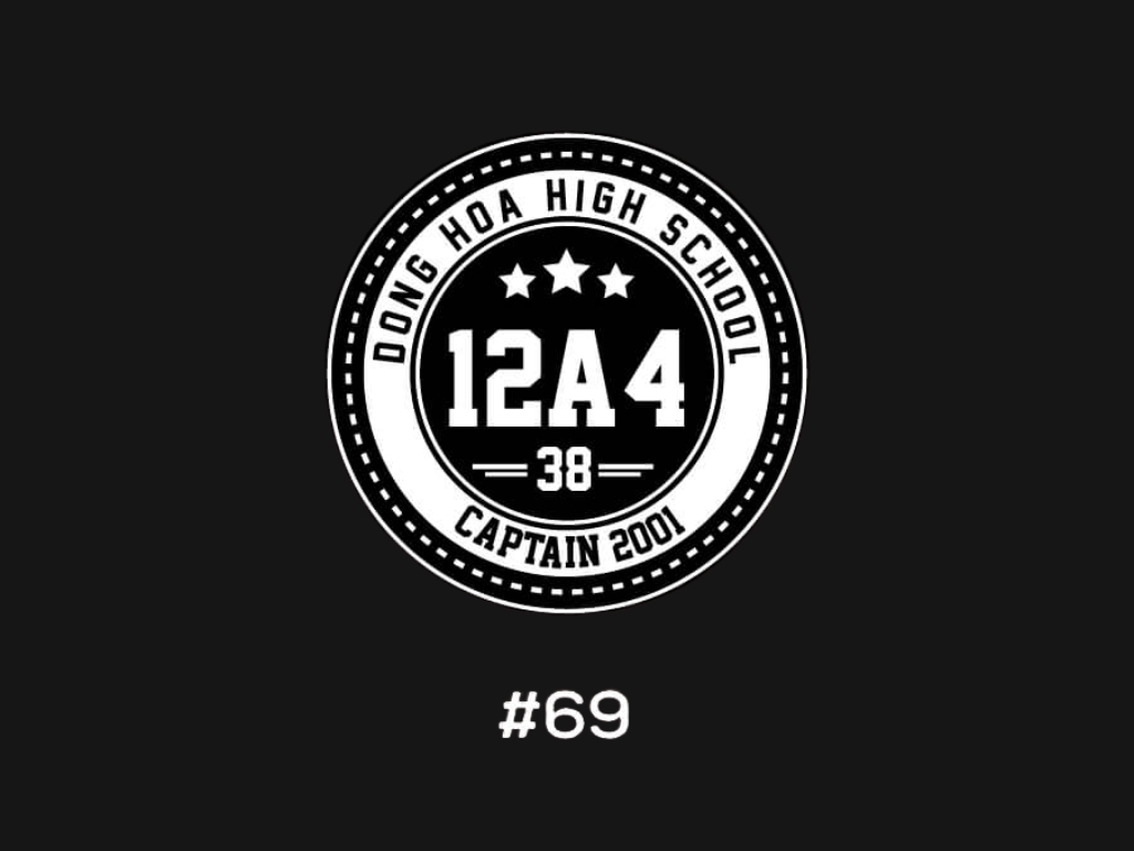 Thiết kế logo lớp A4 theo dạng huy hiệu mang đến cảm giác trang trọng