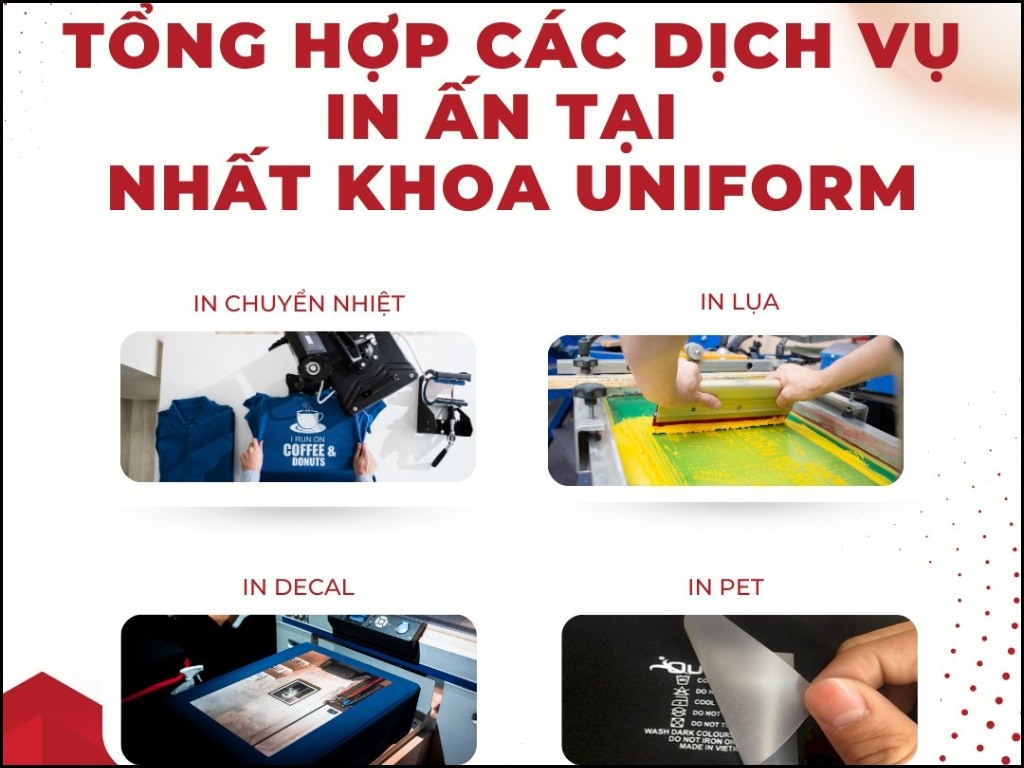 Nhất Khoa Uniform cung cấp dịch vụ in logo áo thun với giá tốt
