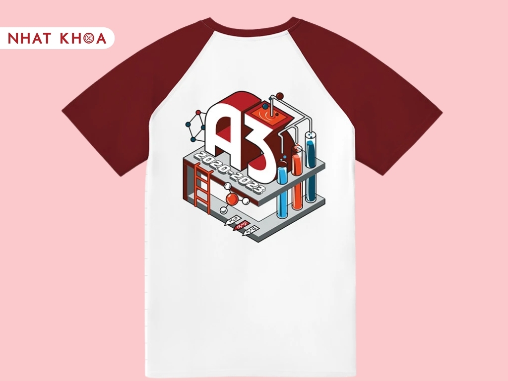 Hình ảnh và slogan lớn nên được đặt ở vị trí sau lưng