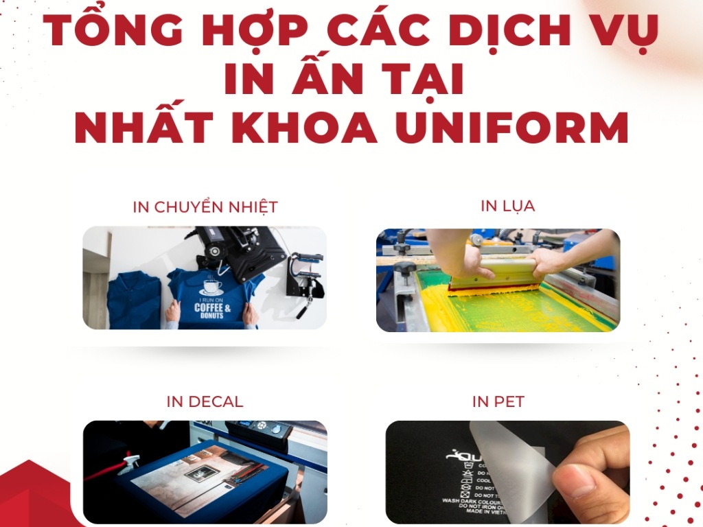 Nhất Khoa Uniform cung cấp dịch vụ in áo phông theo yêu cầu đa dạng