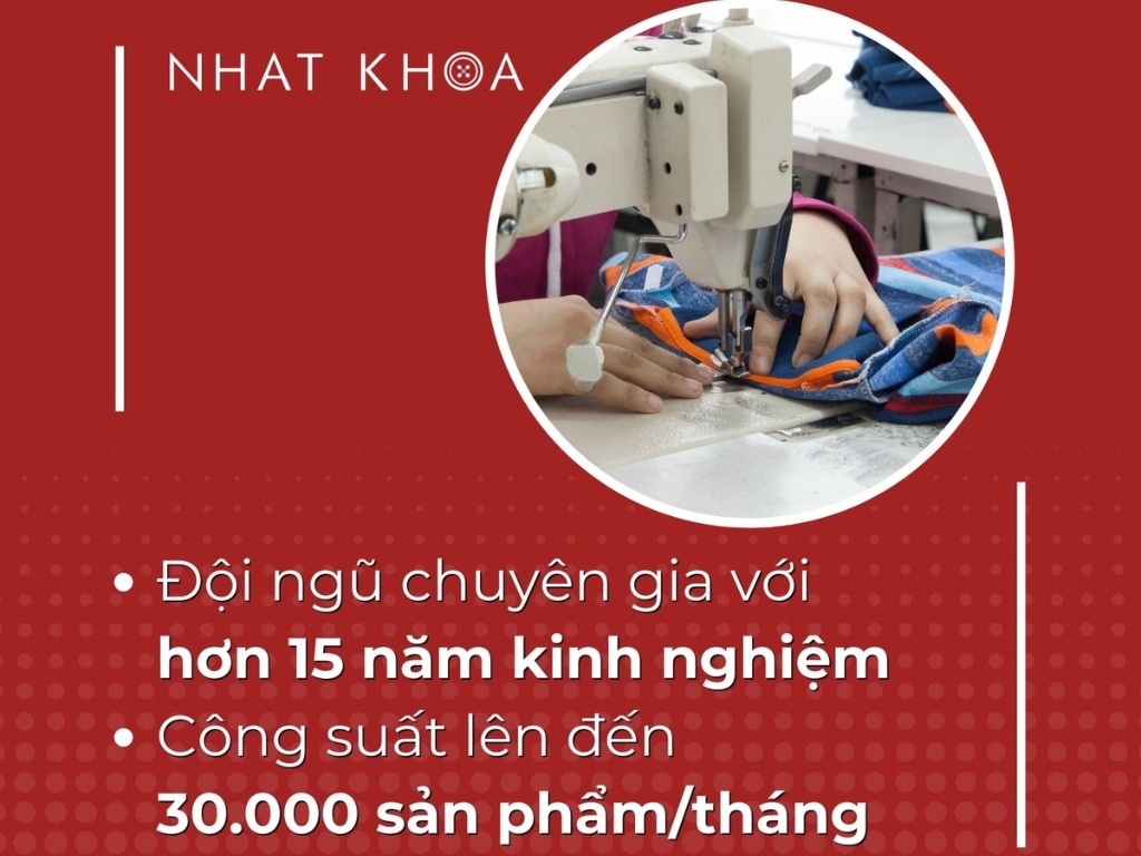 Xưởng may in đồng phục Nhất có có nhiều năm kinh nghiệm và quy mô sản xuất lớn