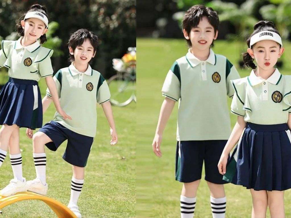 Váy học sinh tiểu học đẹp thể hiện qua màu sắc lần thiết kế