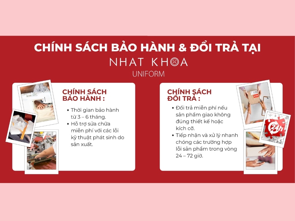 Nhất Khoa có chính sách bảo hành và đổi trả khi đặt may in áo nhóm tphcm rõ ràng
