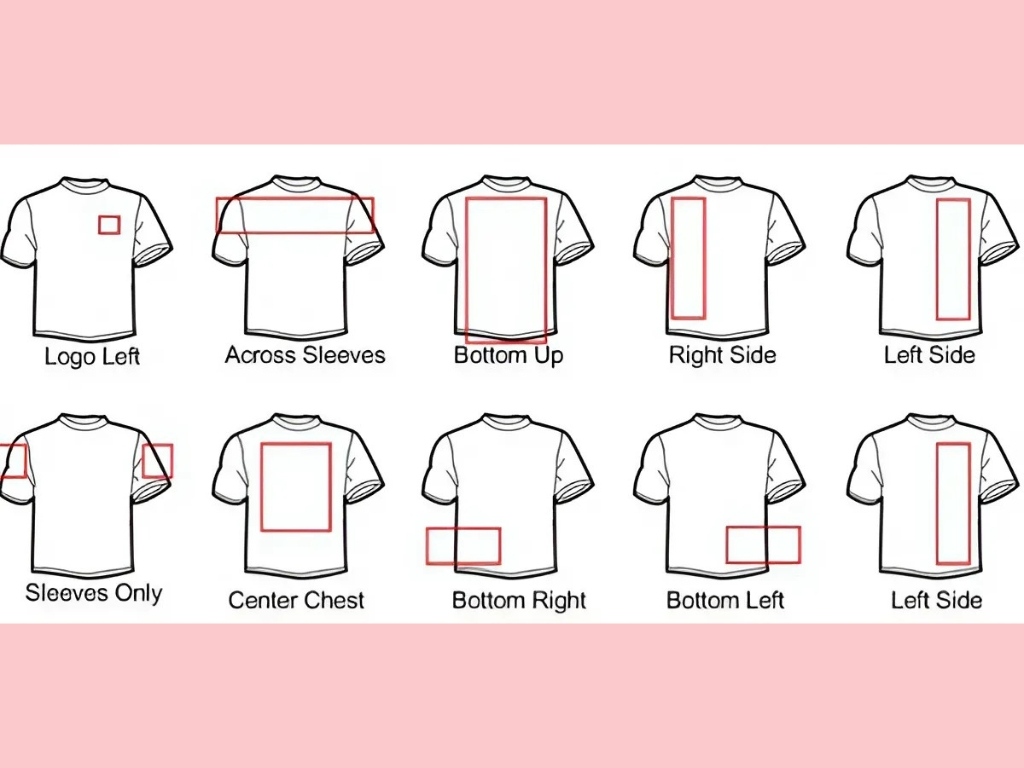 Các vị trí in áo nhóm phổ biến hiện nay