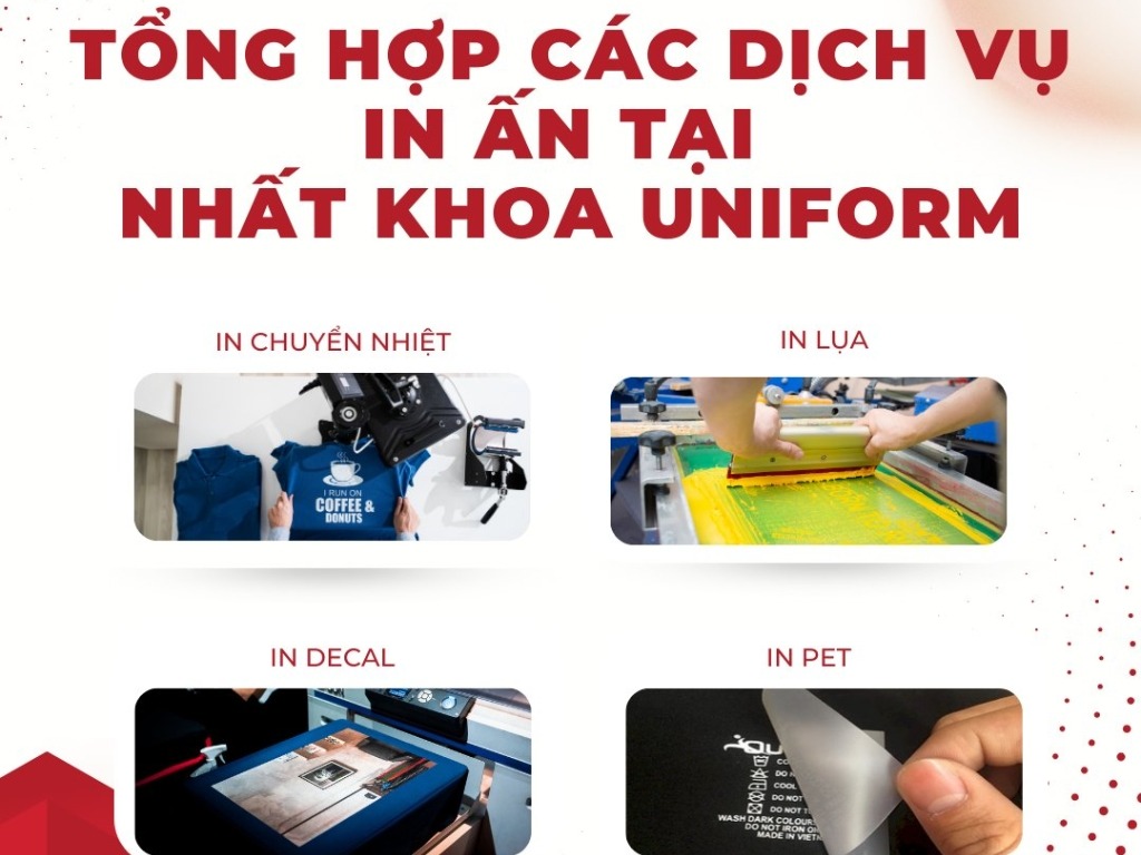 Nhất Khoa Uniform cung cấp đa dạng dịch vụ in áo nhóm
