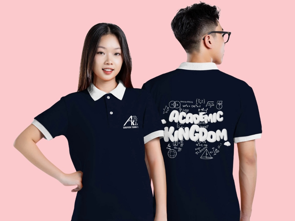 Nếu thiết kế là màu trắng thì nên bạn nên chọn nền áo màu tối