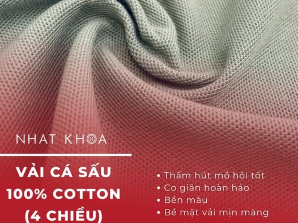Vải cá sấu 100% Cotton được dệt hoàn toàn từ sợi bông tự nhiên