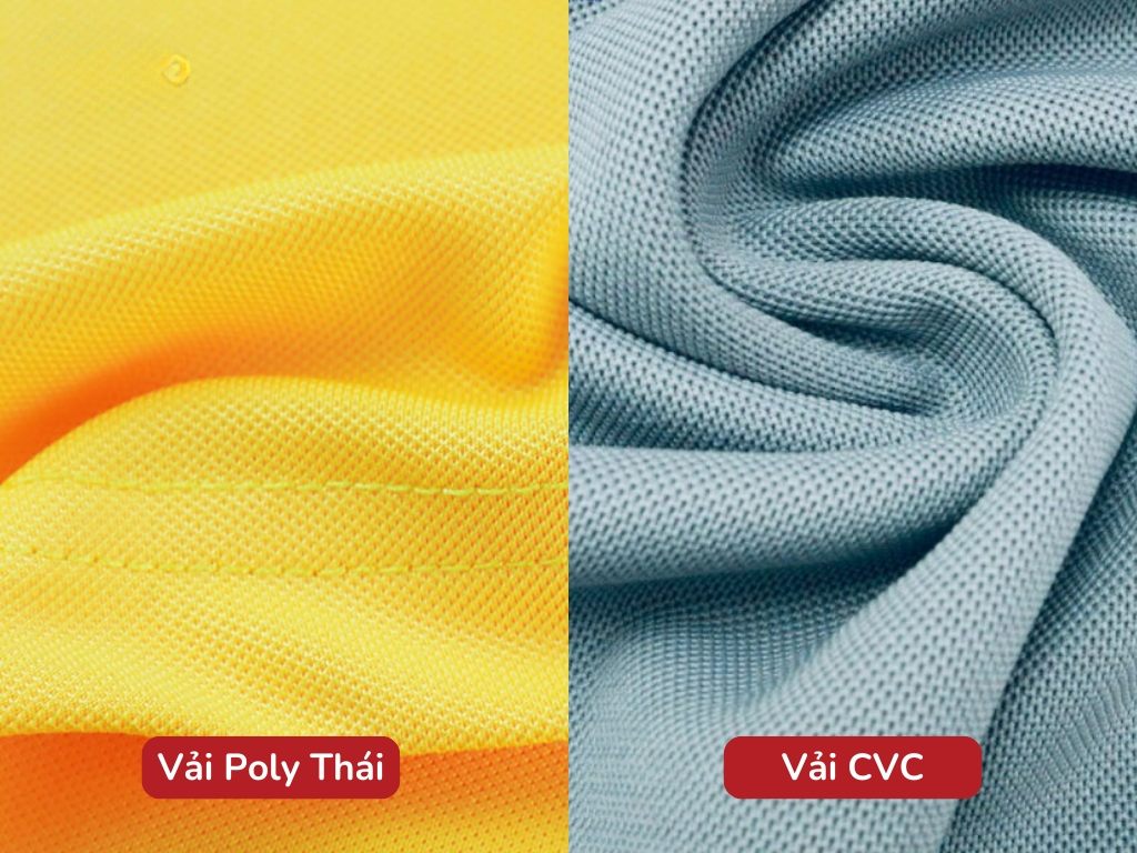 Vải CVC có khả năng thấm hút tốt hơn vải poly Thái