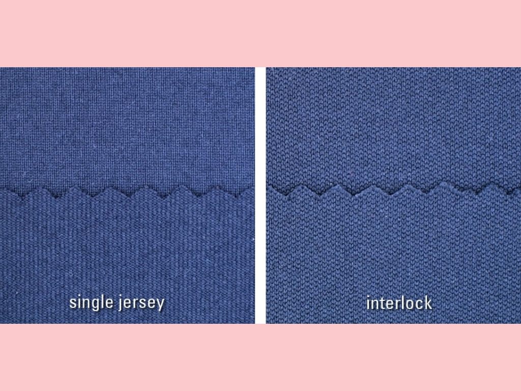 Kiểu dệt single jersey giúp không khí lưu thông tốt hơn kiểu dệt interlock