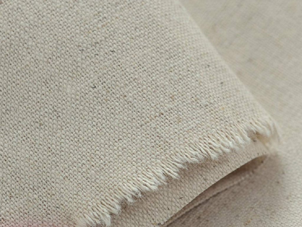 Vải cotton thô có bề mặt vải hơi sần nhẹ và không có độ bóng