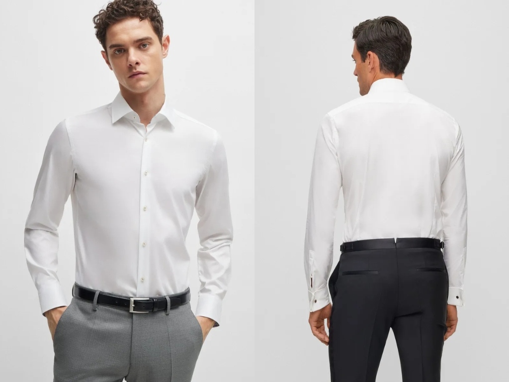 Áo sơ mi vải cotton poplin mang lại bề mặt mịn màng và phẳng phiu