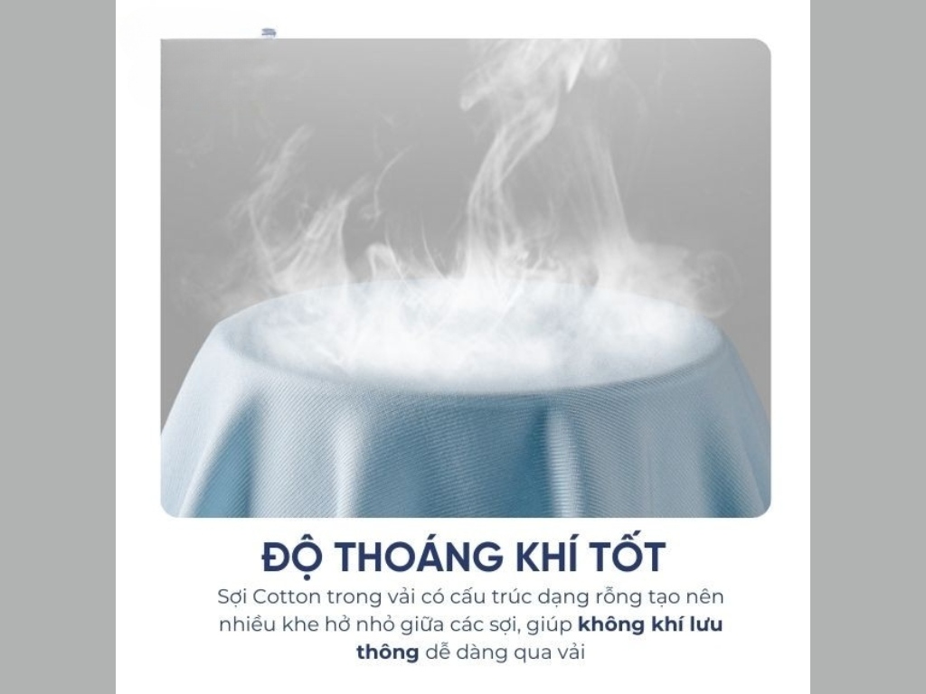 Chất liệu vải thun cotton có độ thoáng khí tốt