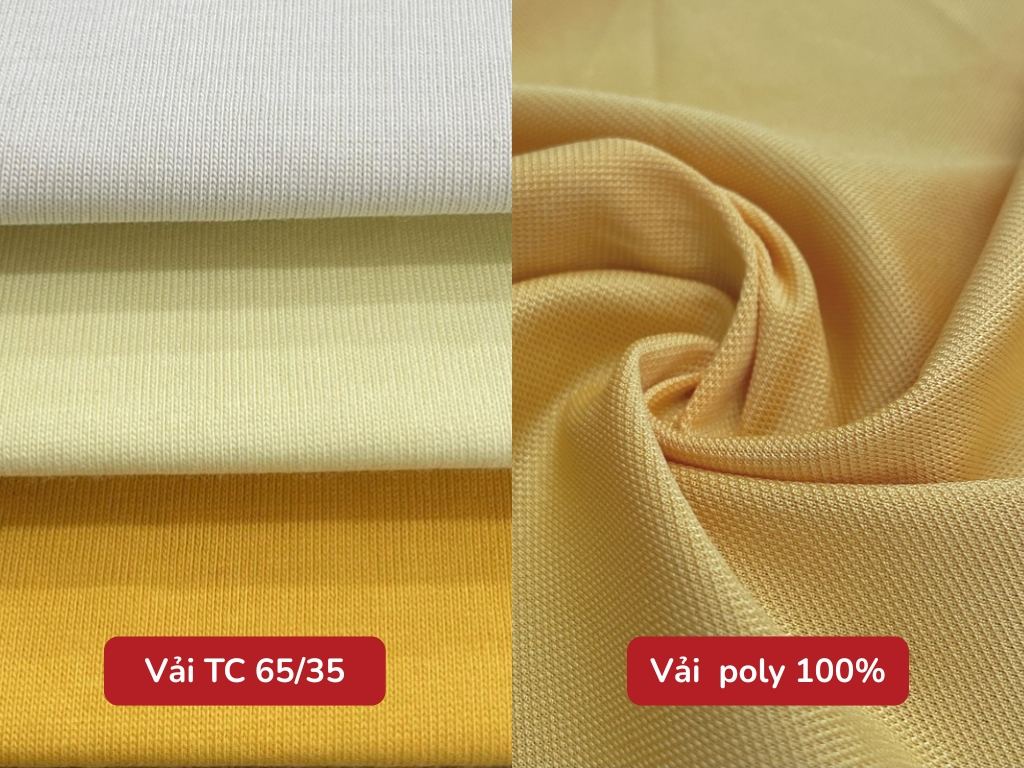 Phân biệt vải thun 65 35 (TC) và vải polyester 100%
