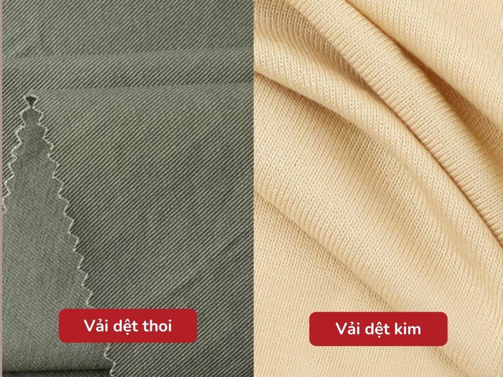 So sánh độ nhăn của vải dệt thoi và dệt kim