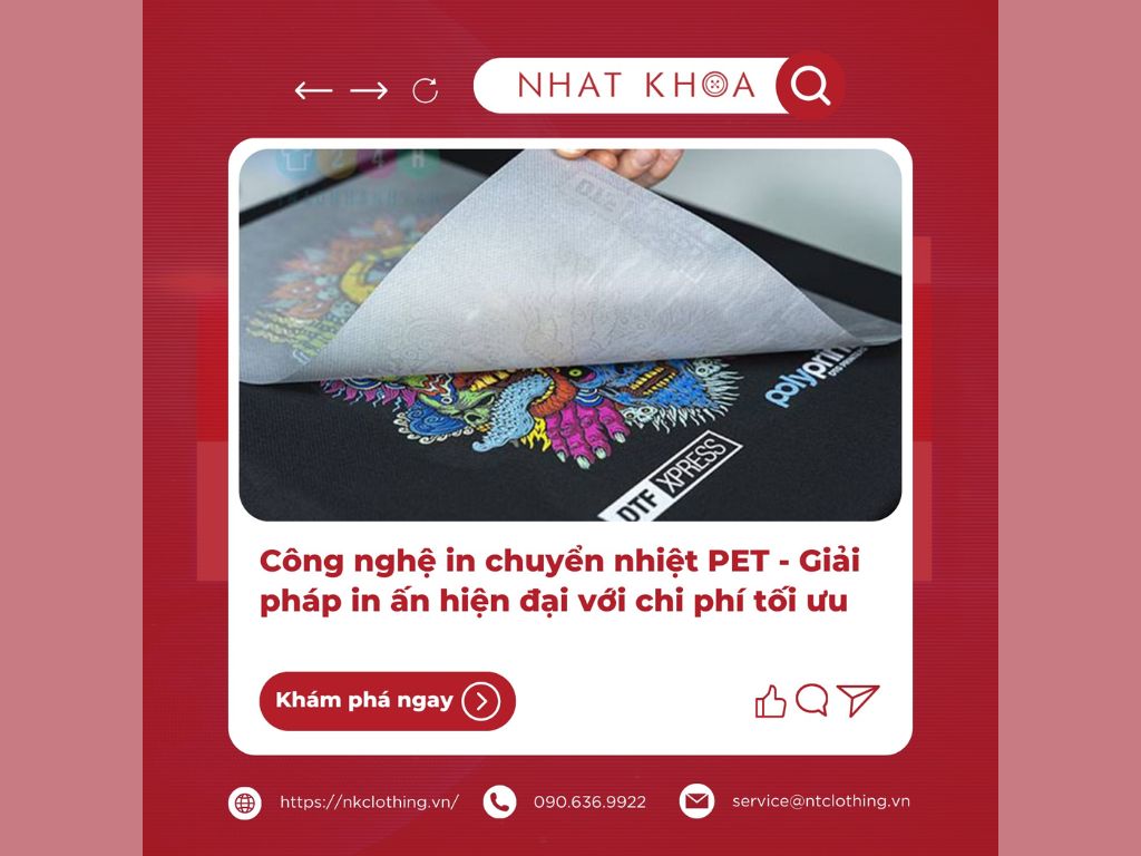 In PET là kỹ thuật in chuyển nhiệt mới và đang rất phát triển