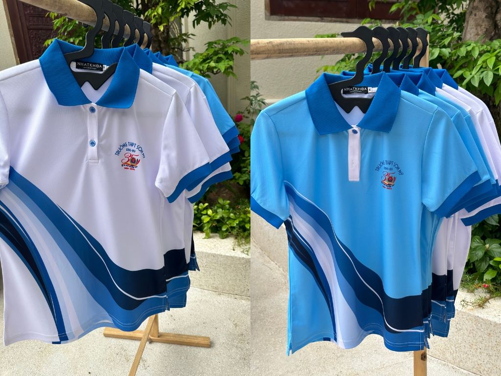 Mẫu áo sử dụng kỹ thuật in chuyển nhiệt được sản xuất tại Nhất Khoa Uniform