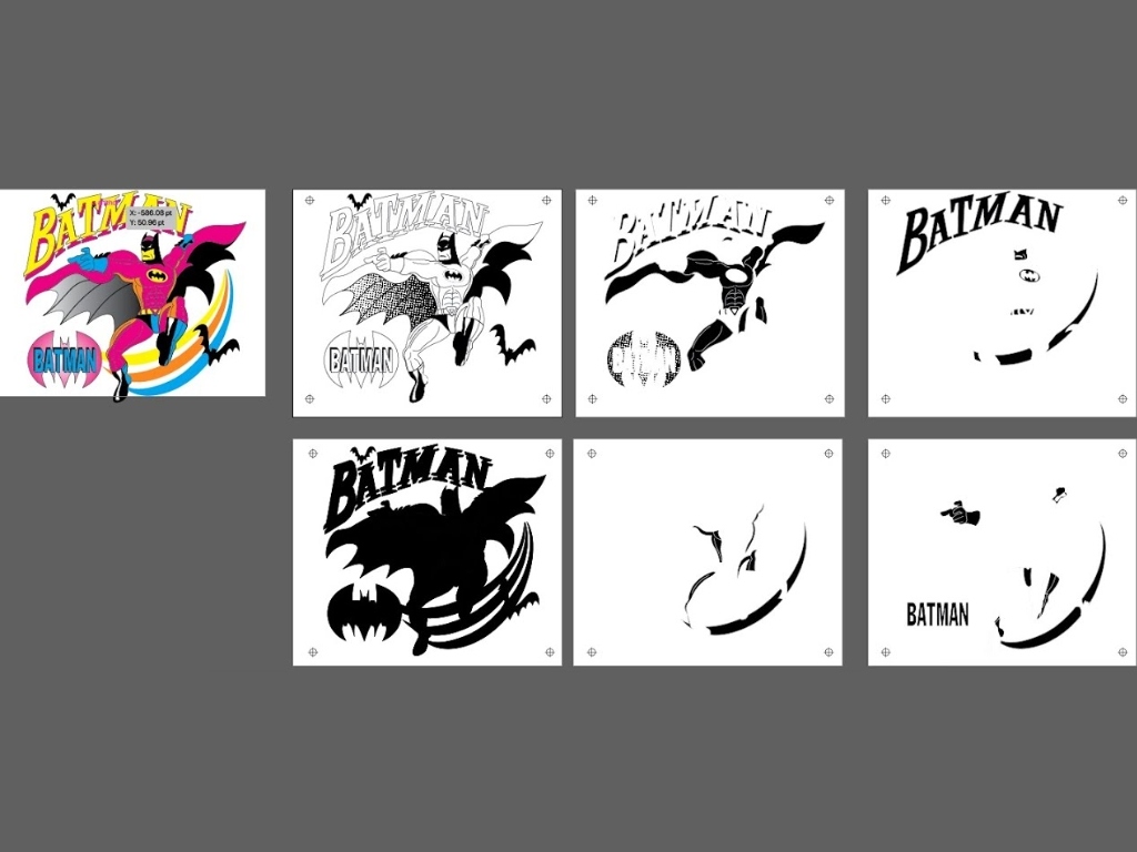 Bước quan trọng trước khi in lụa trên vải là tách thiết kế thành các lớp riêng biệt