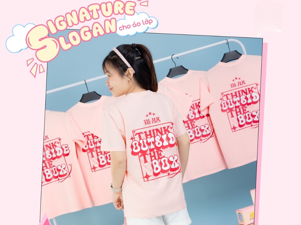 Áo nhóm typographic giúp truyền tải thông điệp một cách rõ ràng và đầy ấn tượng