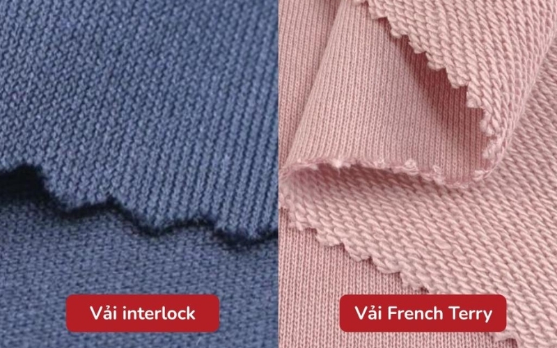 Phân biệt vải interlock với vải French Terry